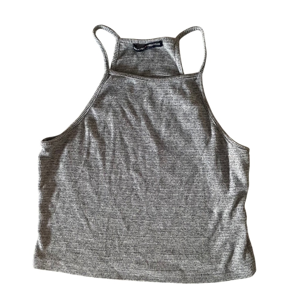 Brandy Melville Heather Gray Cropped Tank Top Cami Crop See Size Measurements